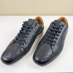 EUC Hugo Boss Saturn Dark Blue Low Top Leather Sneaker
